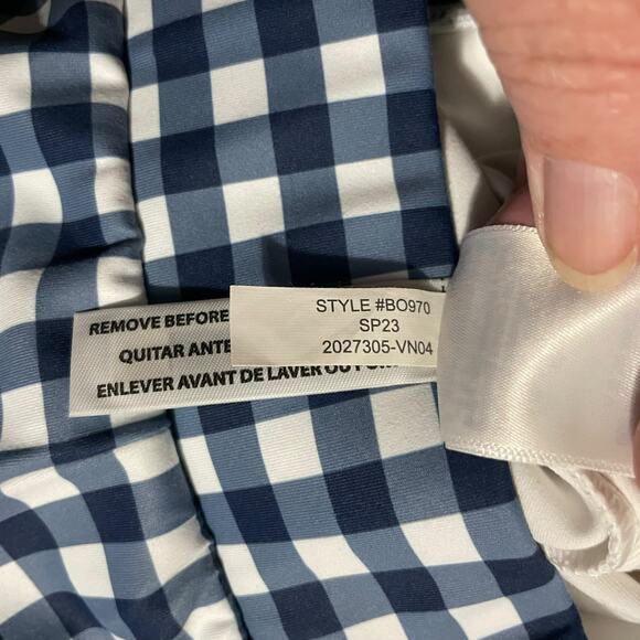 J Crew Factory Womens XXS Active Skort Skirt Blue White Gingham Plaid BO970 - Picture 5 of 9